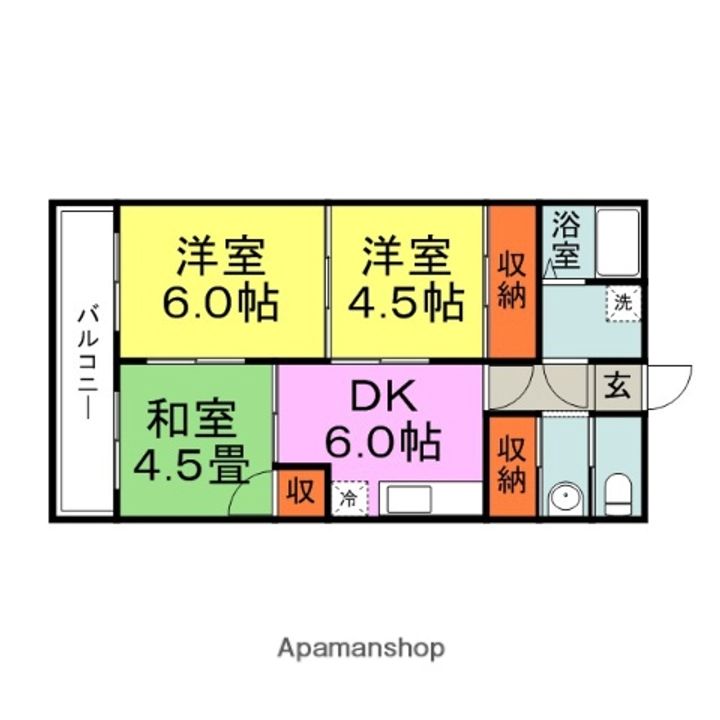 福岡県筑紫野市大字筑紫の賃貸アパートの間取り