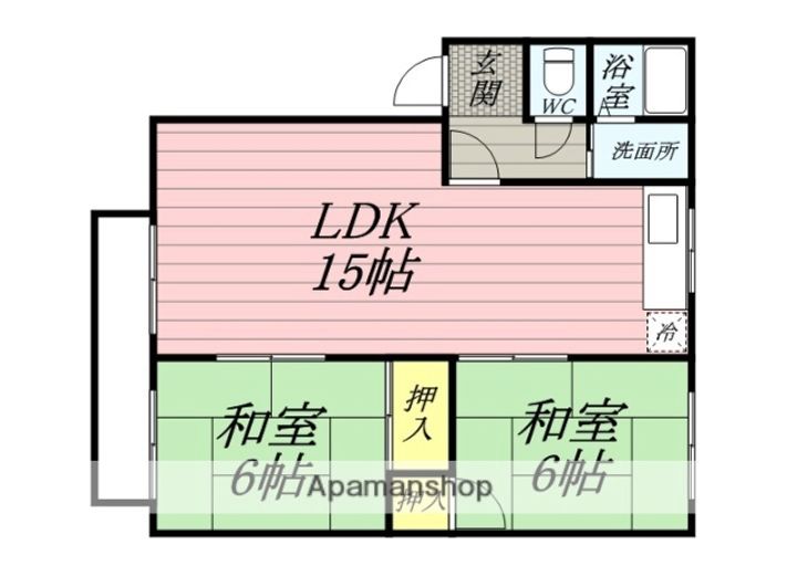 佐賀県鳥栖市立石町の賃貸アパートB201の間取り