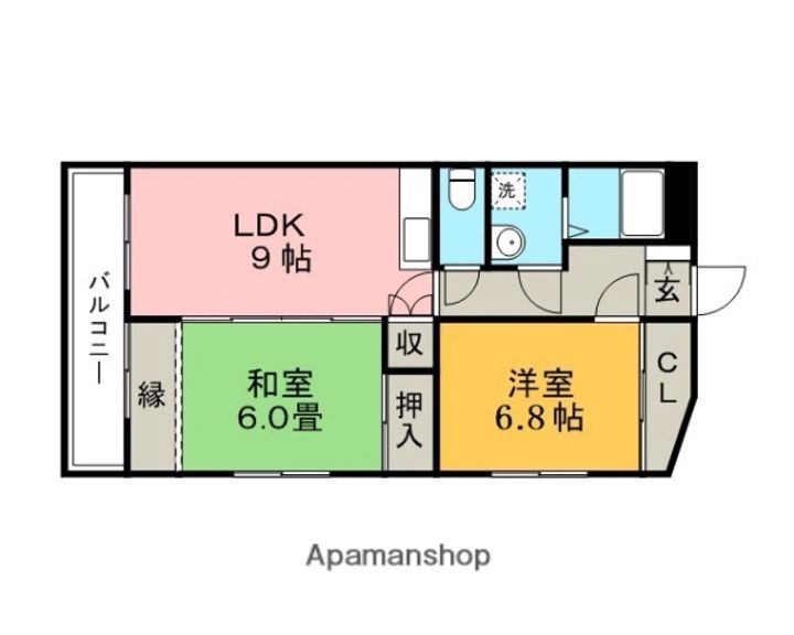佐賀県三養基郡みやき町大字白壁の賃貸マンション301の間取り