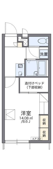 レオパレスGRACEM109の間取り