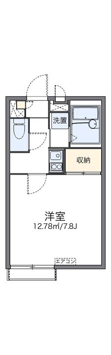レオパレスアステール204の間取り
