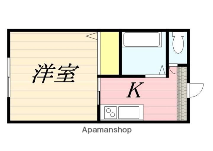 福岡県久留米市北野町大城の賃貸アパート101の間取り