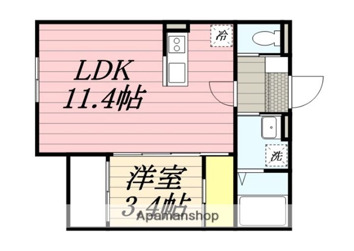 佐賀県鳥栖市平田町の賃貸アパート202の間取り