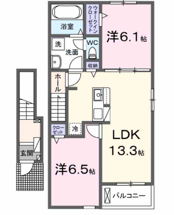 ベル オーブ Ⅱの間取り