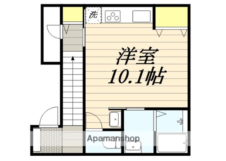 福岡県朝倉郡筑前町依井の賃貸アパート201の間取り