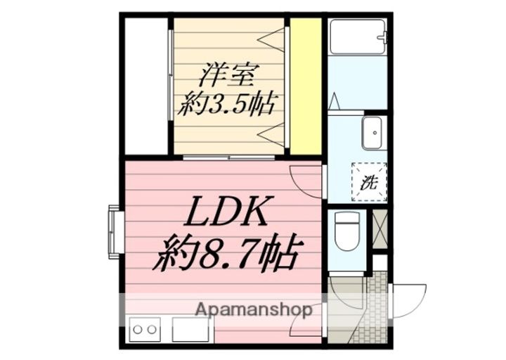 佐賀県鳥栖市本町1丁目の賃貸アパート302の間取り