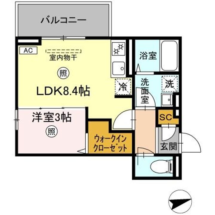 フリーデンやりたの間取り