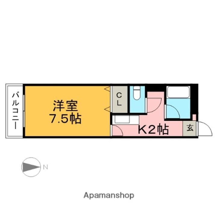 福岡県筑紫野市湯町1丁目の賃貸マンション505の間取り