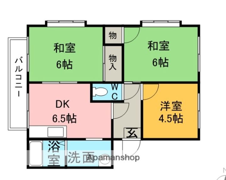 サンライフ大保A・B棟A102の間取り