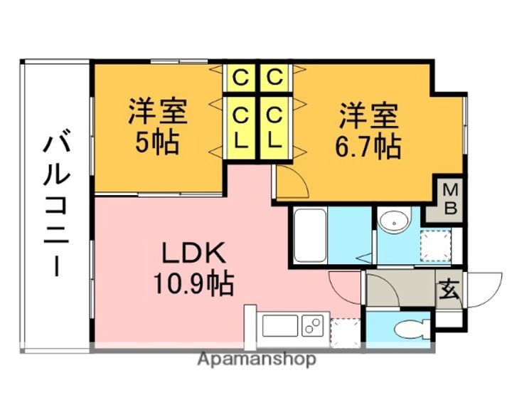 ステイツ姪浜駅前1001の間取り