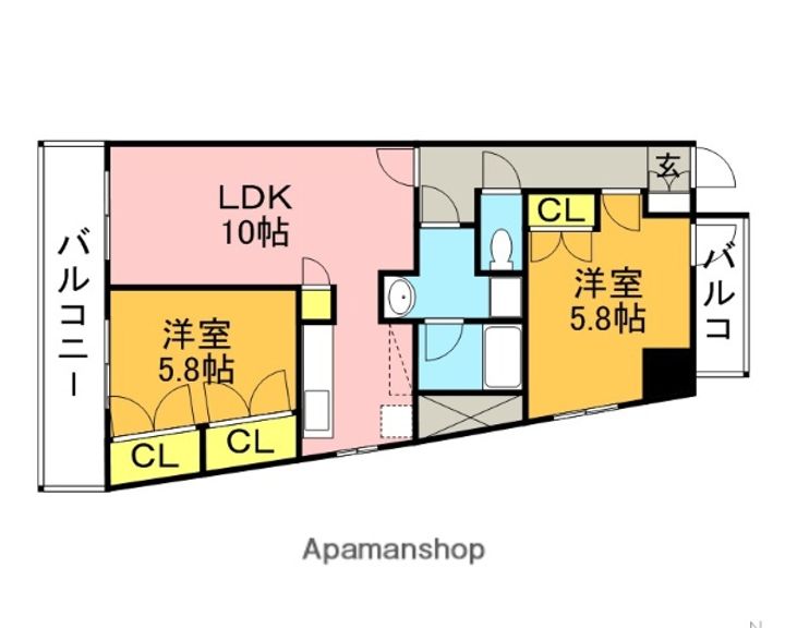 プリムヴェール愛宕の間取り