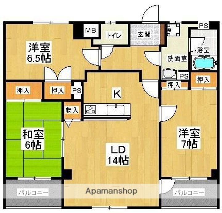 アドバンテージ百道302の間取り