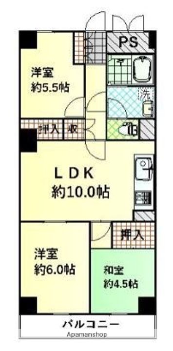 福陵ハイデンス504の間取り