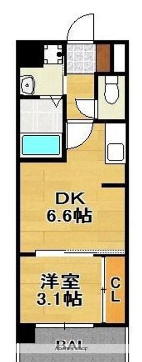 ニューガイアリルーム原通りNO.68の間取り