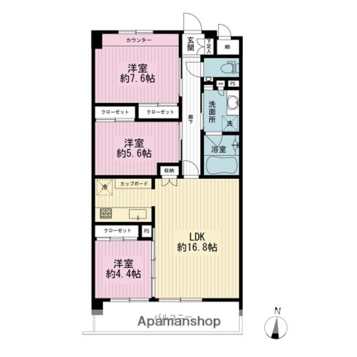 リオ・コスモ西新の間取り