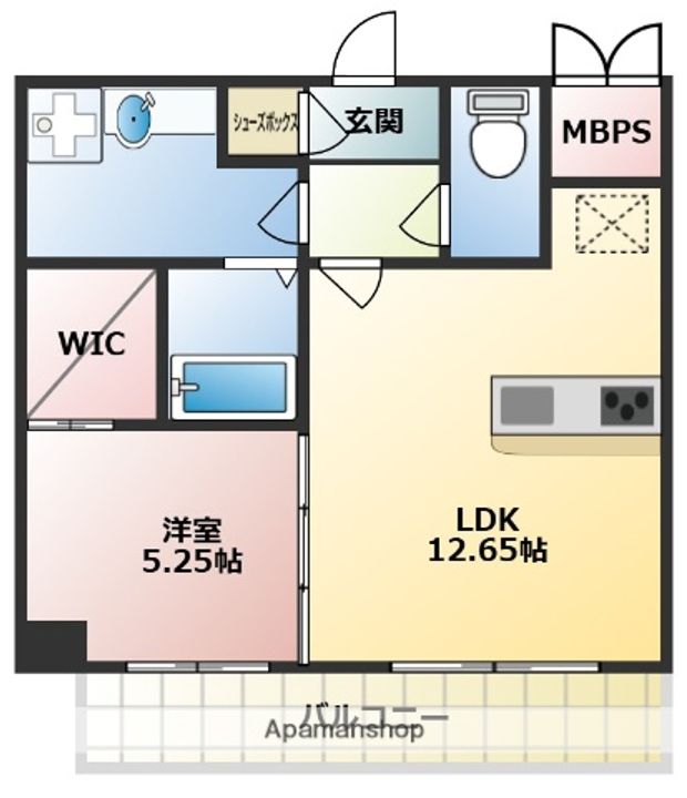 CREST西新の間取り