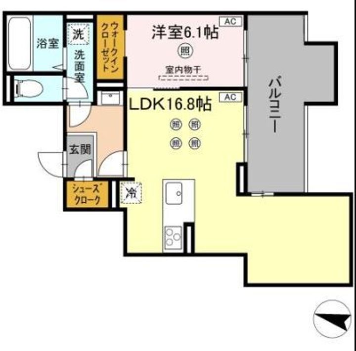 プランドゥブレ西新の間取り