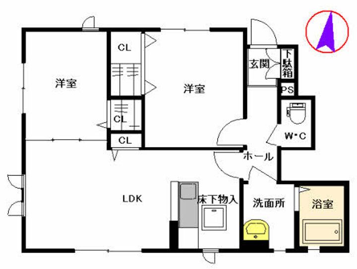 ファシリテ別府の間取り