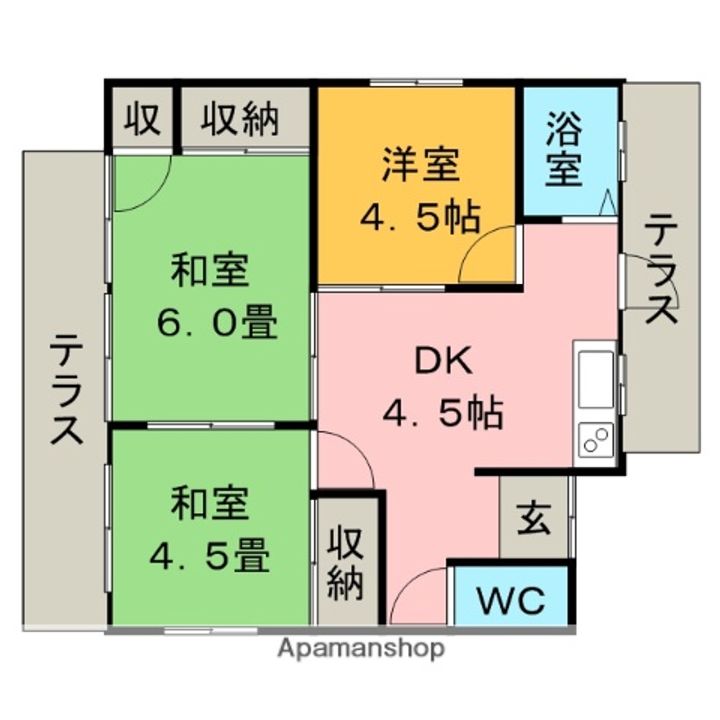 福岡県久留米市御井町(一戸建)の賃貸物件戸建ての間取り