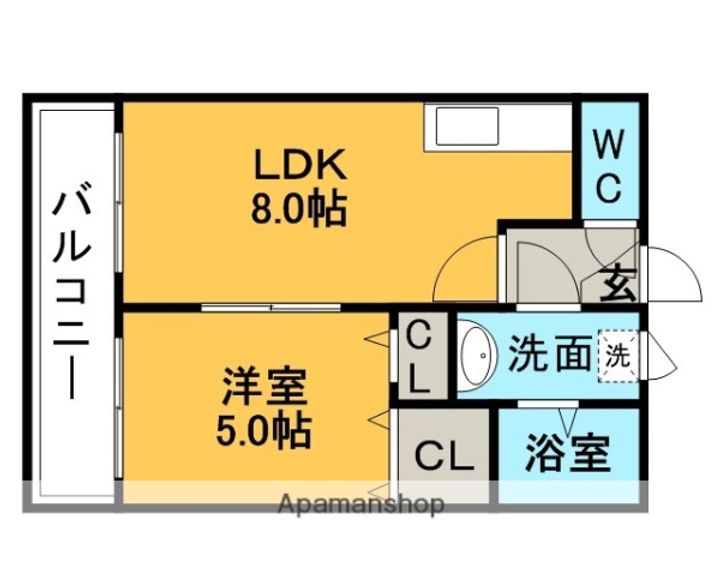 サンリバー大石102の間取り