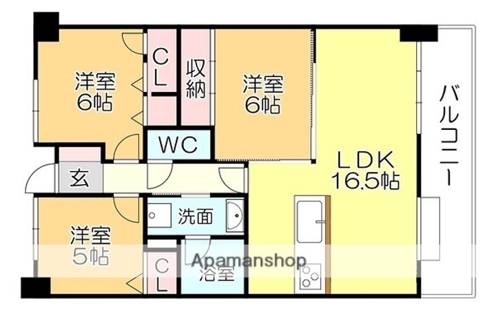 サーパス諏訪野の間取り