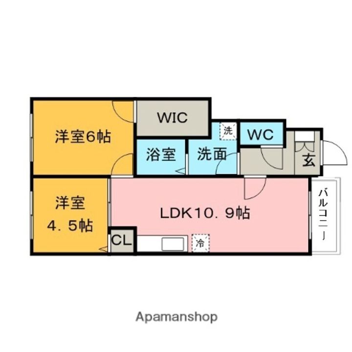 リベルテⅠ106の間取り
