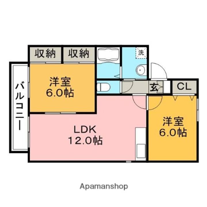 セジュール津福Aの間取り