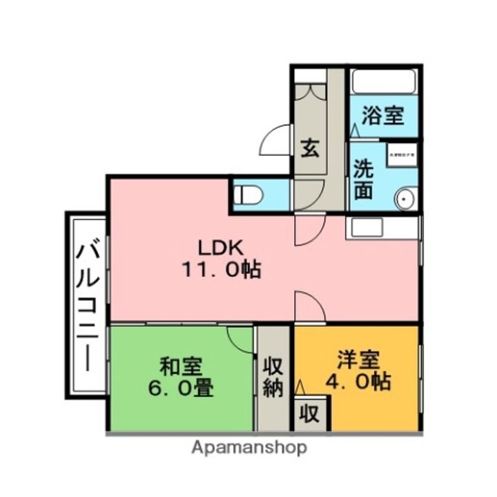 ポレールⅠ202の間取り