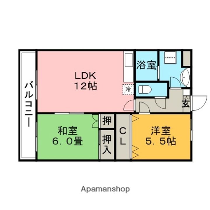 GREEN HILLS津福503の間取り
