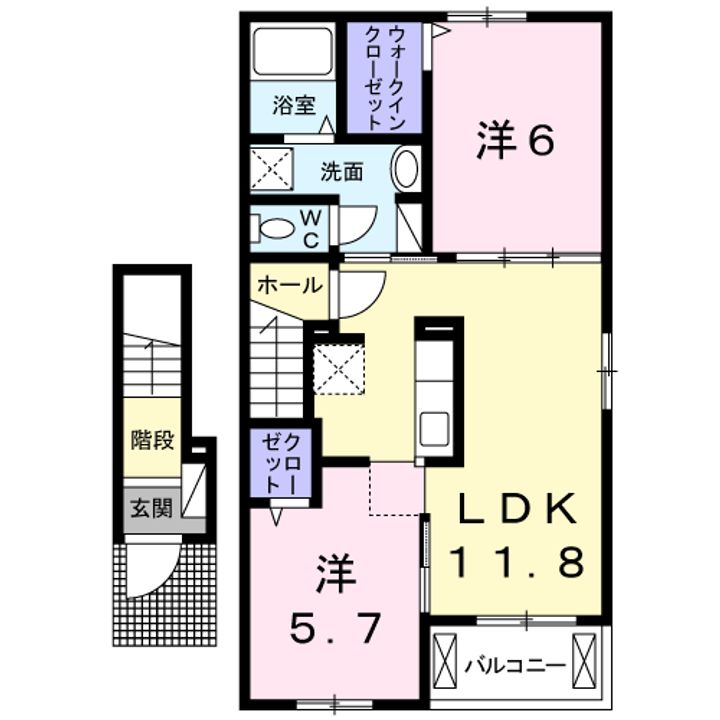 カトレア スウィートの間取り