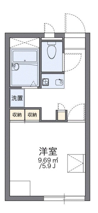 レオパレスアプリコット・イン206の間取り