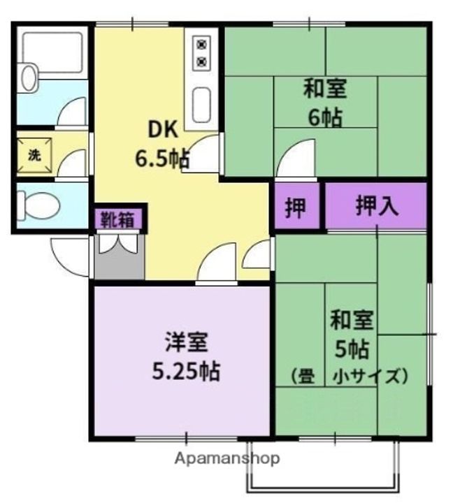 鳥栖ウエストハイツA201の間取り