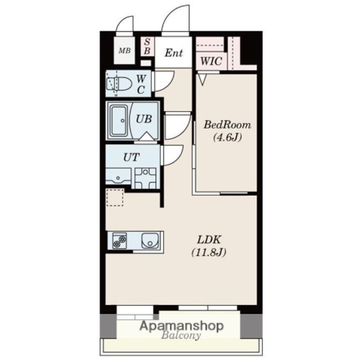 S−RESIDENCE六ツ門ABREASTⅠの間取り