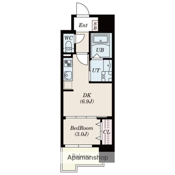 S−RESIDENCE六ツ門ABREASTⅡの間取り