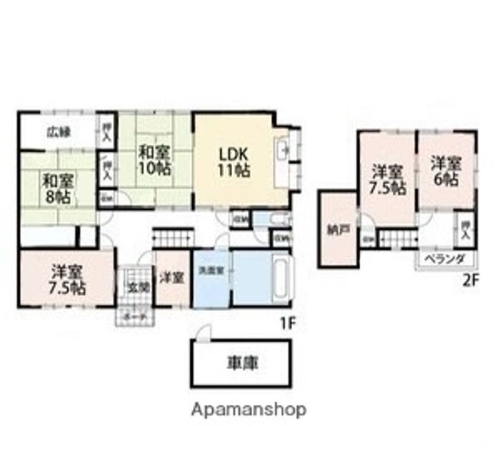 福岡県三潴郡大木町大字三八松(一戸建)の賃貸物件戸建ての間取り