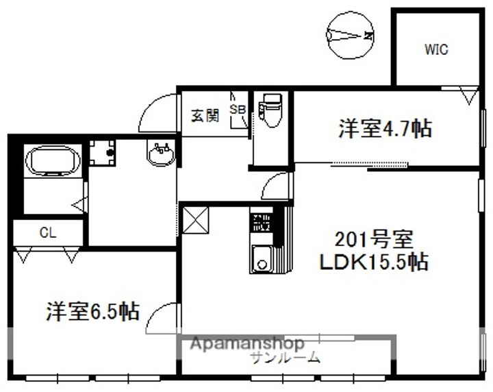 アリエス久留米東の間取り