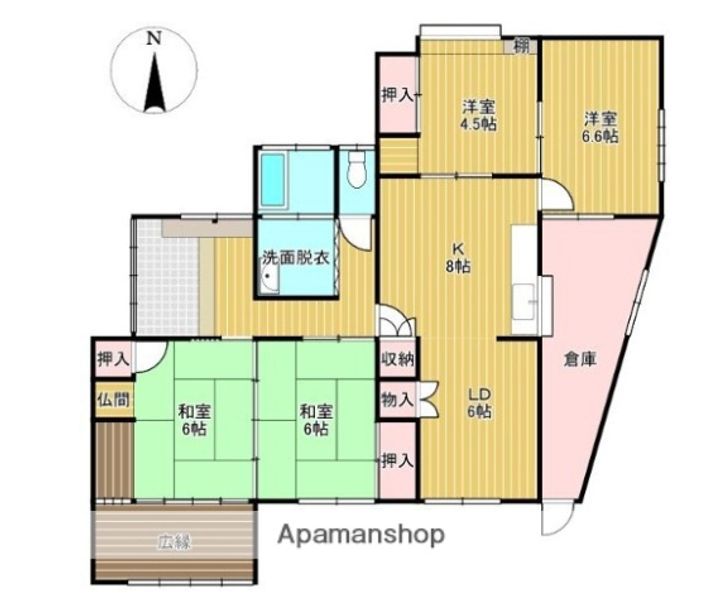 福岡県久留米市安武町住吉(一戸建)の賃貸物件戸建ての間取り