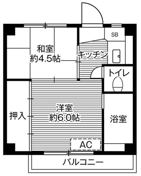 ビレッジハウス稲葉郷2号棟の間取り