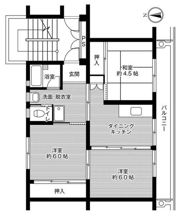 ビレッジハウス桑折1号棟0205の間取り