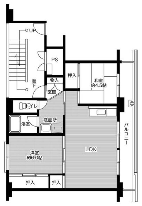 ビレッジハウス西本郷2号棟の間取り