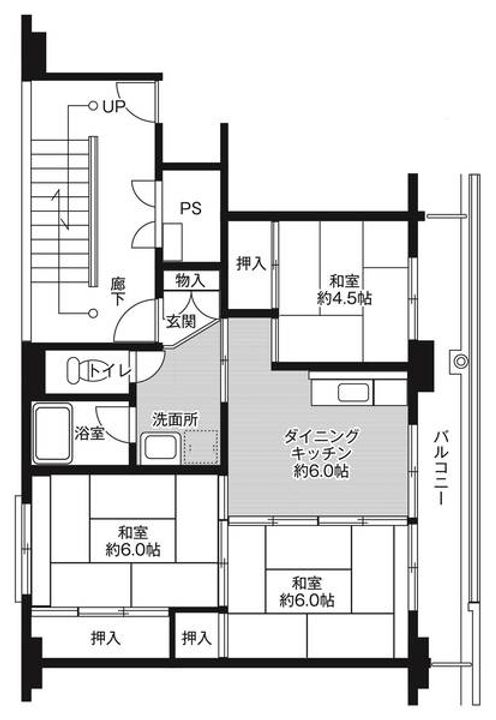 ビレッジハウス荒巻2号棟0508の間取り