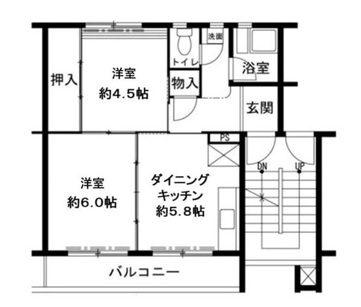 ビレッジハウス鳴滝17号棟の間取り