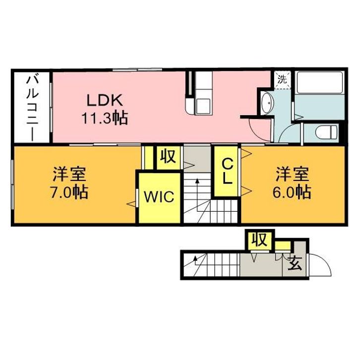サンデリアーナ糒Aの間取り