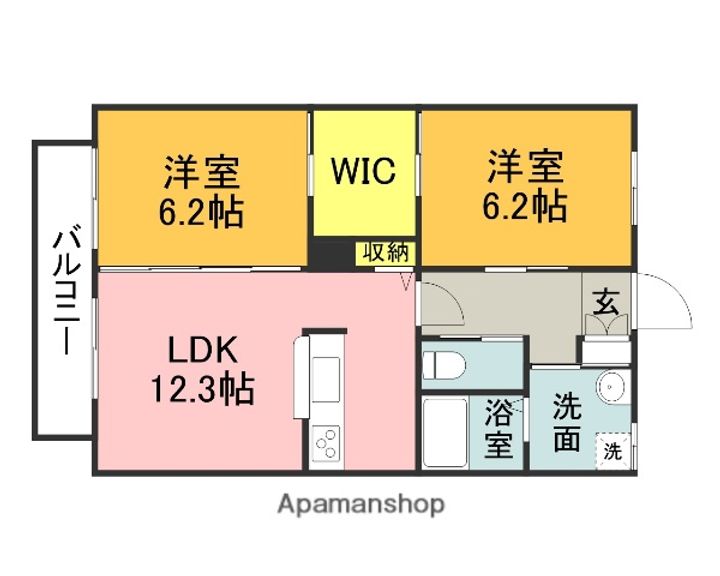 福岡県田川郡川崎町大字池尻の賃貸アパートの間取り