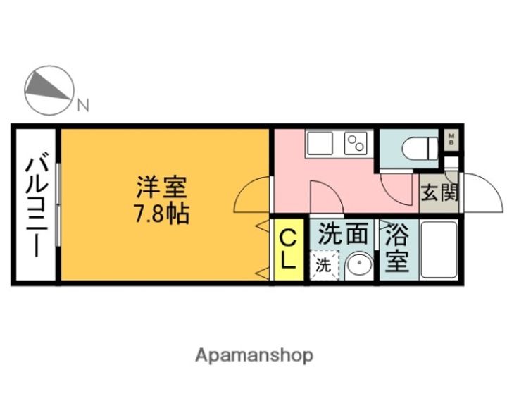 フィオーレ県立大前の間取り
