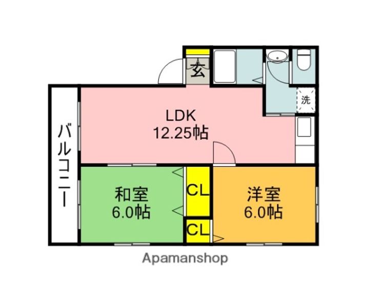 リーベンヴィーヴル202の間取り