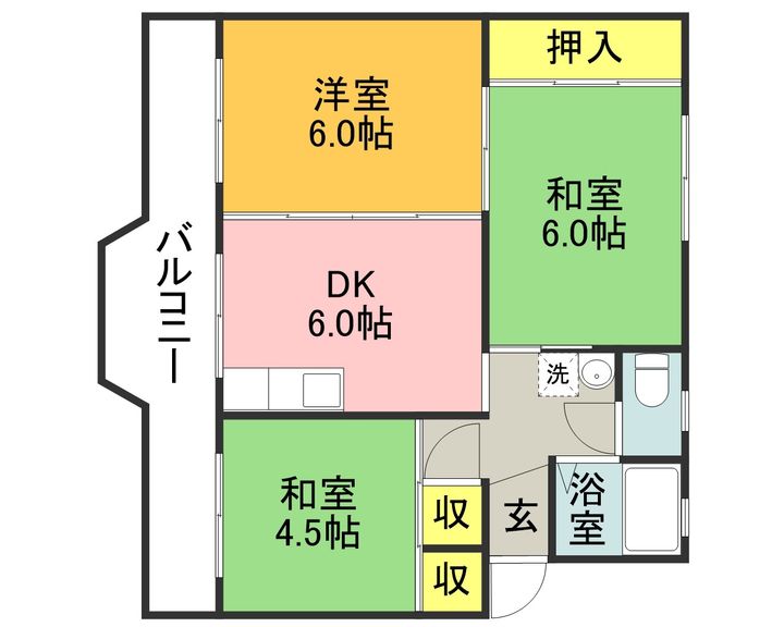 法月ハイツの間取り