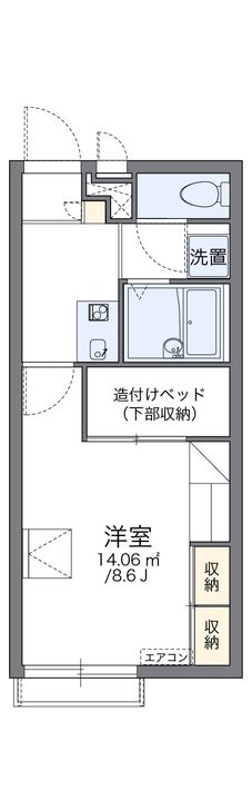 レオパレス弁分107の間取り