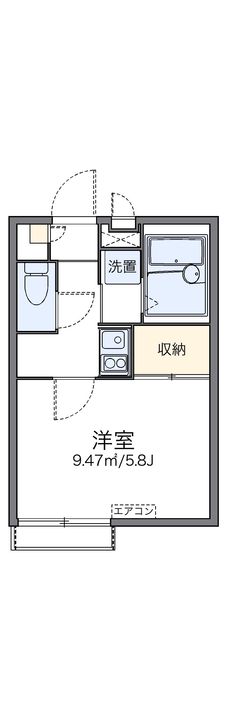 レオパレス平和台204の間取り