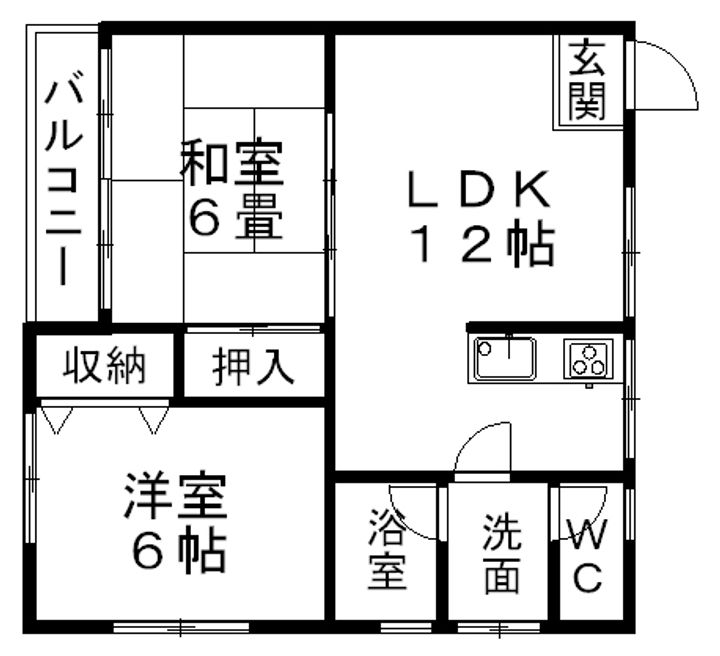 メゾン内田102の間取り